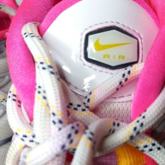 Womens Nike Air Max Plus Premium White Laser Orange Pink CI5780-100 Sz 8 - Picture 7 of 11